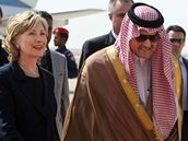 Americk ministryn zahrani Hillary Clintonov pi nvtv Sadsk Arbie jednala s krlem Abdallhem. (15. nora 2009)