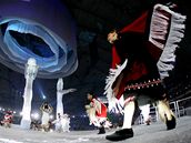 Zahajovac ceremonil Zimnch olympijskch her v kanadskm Vancouveru. (12. nora 2010)