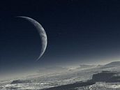 Pluto na vizualizaci Evropské jiní observatoe