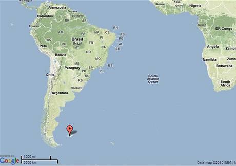 mapa falklandy