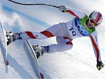 Vtzka olympijskho turnaje Super-G Andrea Fischbacherov pi sv jzd.