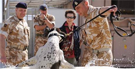 Princezna Anna navtívila britské jednotky v Afghánistánu.