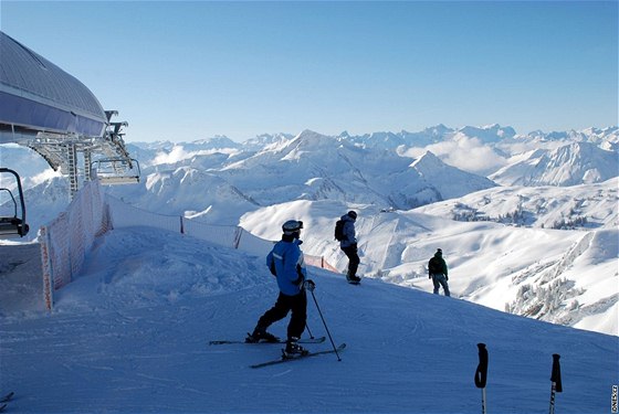 Rakousko, Bregenzerwald. Sjezdovka Hohe Wacht Damüls