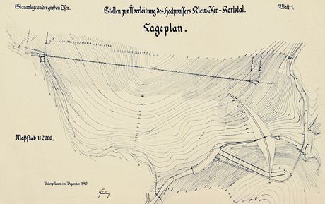 Detail Matouschkovy mapy pehrady z roku 1927