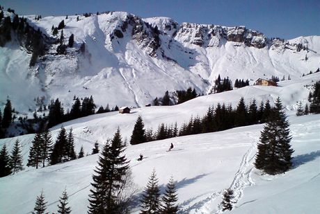 Rakousko, Bregenzerwald. Warth je rjem freeridu