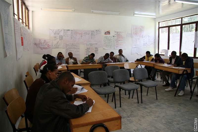 Uitelé ve vzdlávacím centru na pedmstí etiopské metropole Addis Abeby.