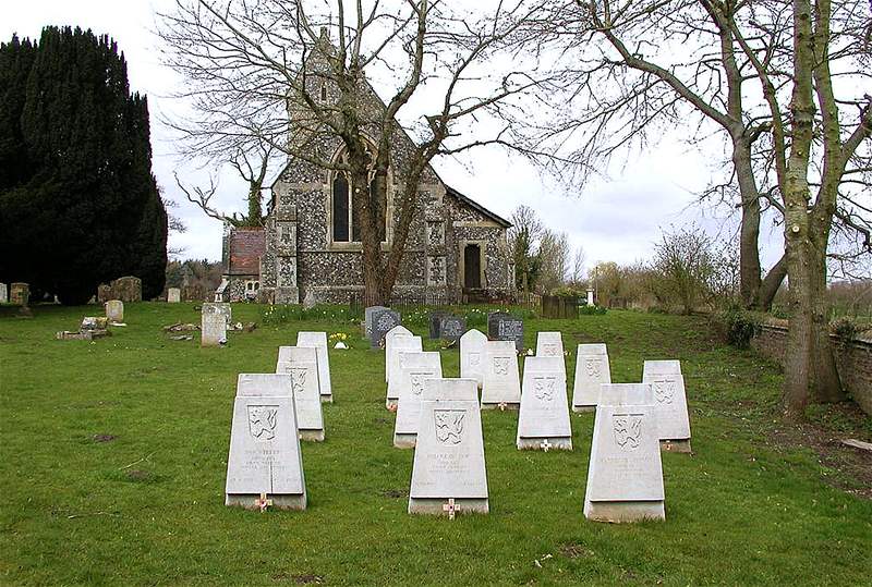 Válené hroby eských voják ve Wrethamu ve Velké Británii. 