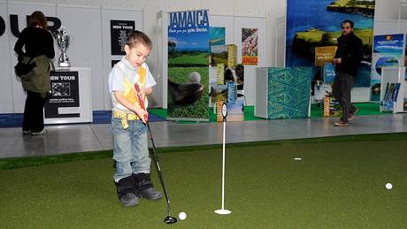 Golf Show 2010, Praha - Letany, cviný putting green.