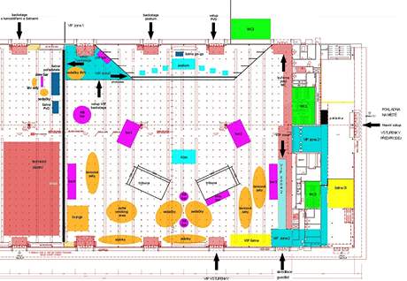 Mapa pavilonu P na vystoupen Paula van Dyka v Brn postar Grupo Calliente