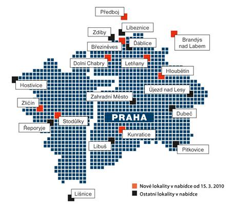 Mapa novch lokalit