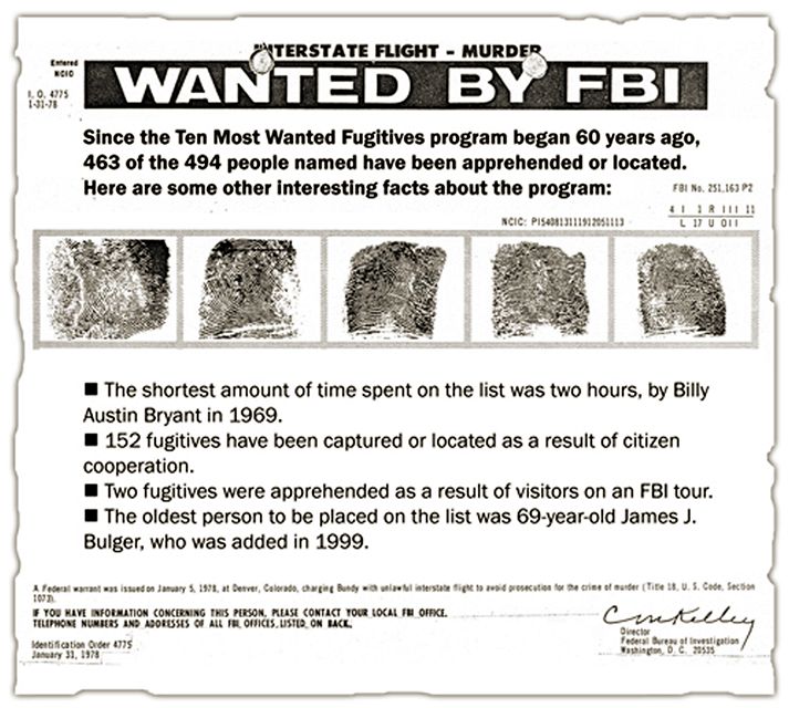 V roce 1950 poprvé zveejnila americká FBI seznam 10 nejhledanjích zloinc.