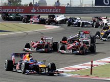 Sebastian Vettel (Red Bull) v ele Velk ceny Bahrajnu.