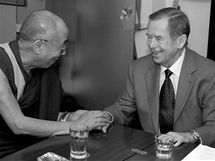 Vclav Havel a Dalajlma v Praze