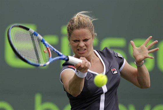 Belgická tenistka Kim Clijstersová na turnaji v Miami.