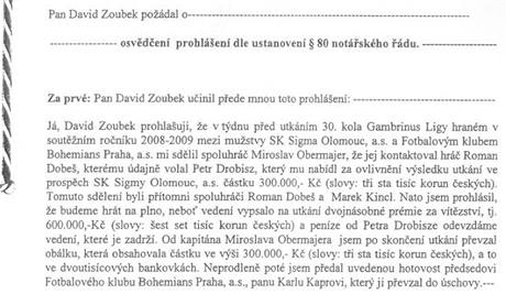David Zoubek a jeho prohlen