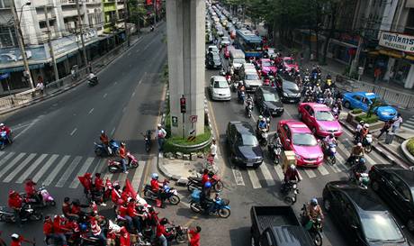 Protivldn protesty v thajsk metropoli Bangkoku (20. 3. 2010)