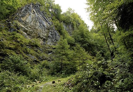 Hanychovsk lom, msto plnovanho tunelu