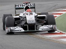 Michael Schumacher ze stje Mercedes v kvalifikaci Velk ceny Austrlie. 