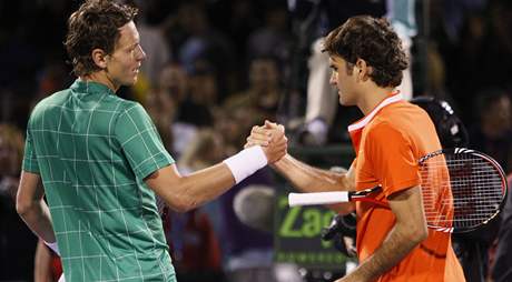 Tom Berdych po zpase s Rogerem Federerem v Miami