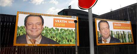 Pedvolební billboard proti Jiímu Paroubkovi. Ilustraní foto