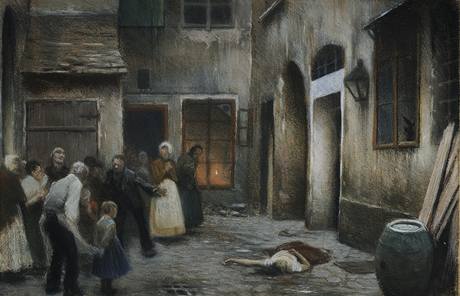 Jakub Schikaneder, Studie k obrazu Vrada v dom, 1890