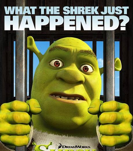 Jedna ze sedmi verz plaktu k filmu Shrek: Zvonec a konec