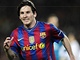 GLOV RADOST. Lionel Messi z Barcelony se raduje ze vstelenho glu.