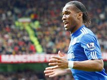 Didier Drogba, kanonr Chelsea, se raduje ze svho glu