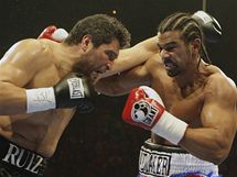 David Haye  (vpravo) a John Ruiz 