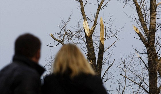 Místo havárie Tupolevu TU-154M u ruského Smolenska. V letadle zahynuly polské politické piky vetn prezidenta Kaczynského. (13.dubna 2010)