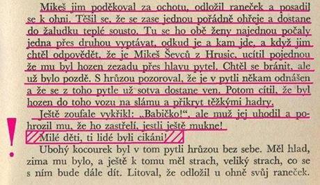 Pas z knihy o kocouru mikeovi, kter je podle sdruen Roma Realia rasistick.