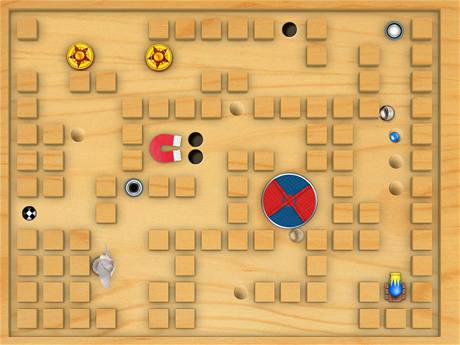 Labyrinth 2 využívá akcelerometru nejen k řízení pohybu kuličky, ale také k simulaci 3D efektu u stěn. Labyrinth 2 využívá akcelerometru nejen k řízení pohybu kuličky, ale také k simulaci 3D efektu u stěn.