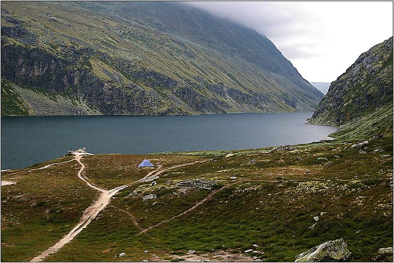 Norsko, Národní park Rondane, jezero Rondvatnet