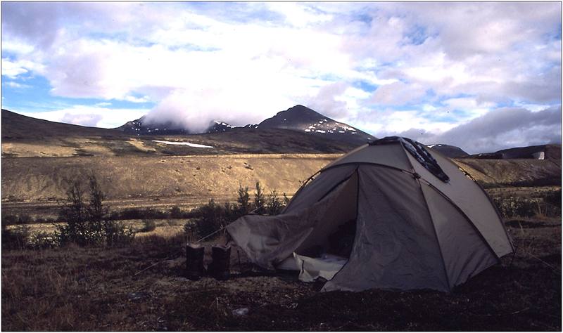 Norsko, Národní park Rondane, táboení u Doralseter