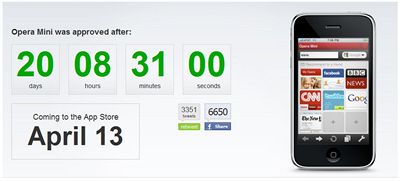 Opera Mini pro iPhone: proces schvalovn trval tm ti tdny