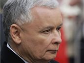 Bratr polskho prezidenta Jaroslaw Kaczynski na pohbu prvnho pru v Krakov (18. dubna 2010)