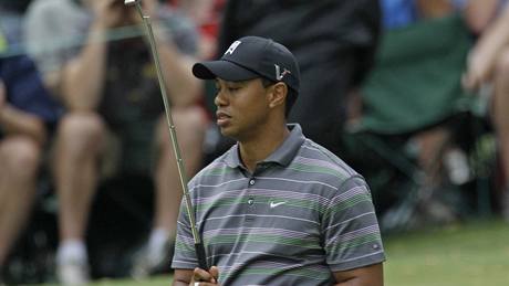 Tiger Woods a jeho emoce pi Masters 2010.