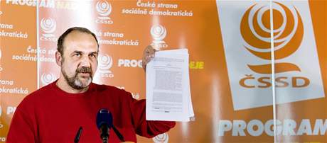 Michal Kraus na tiskové konferenci SSD. (27. dubna 2010)