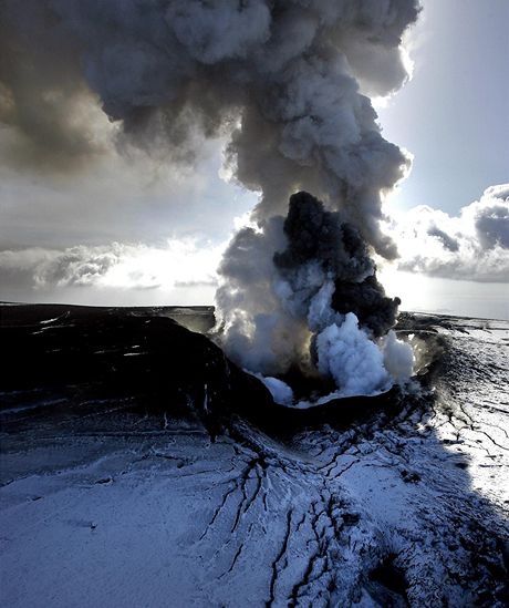 Island, sopka Eyjafjallajökull 