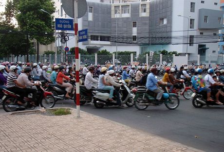 Vietnam, Saigon, motocyklov frmol