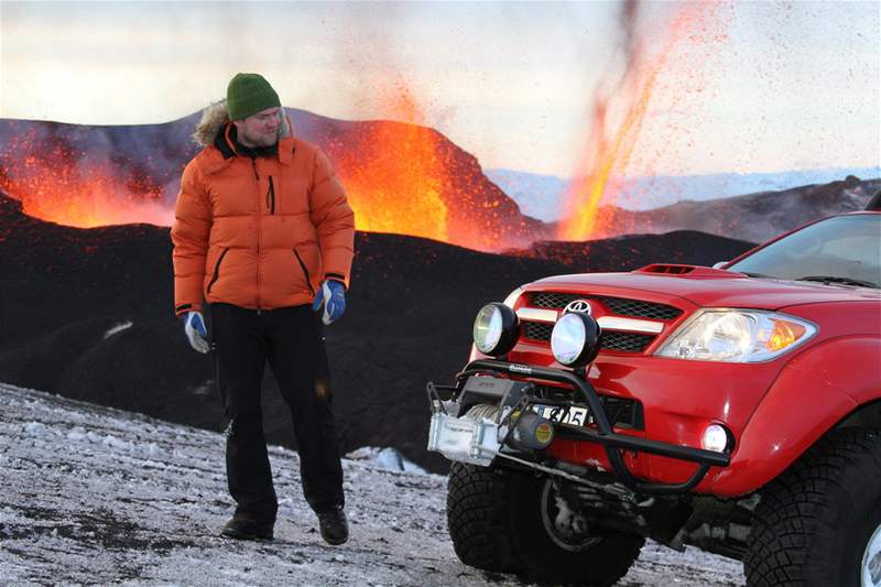 Expedice Toyoty Hilux k sopce Eyjafjallajökull