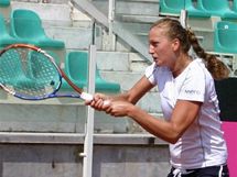 Petra Kvitov pi trninku na Foro Italico v m