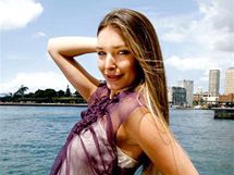 Australsk modelka Tione Hawkinsov.