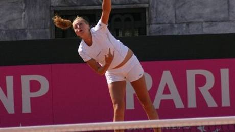 Petra Kvitová trénuje v ím na semifinále Fed Cupu