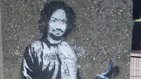 Banksy - grafitti Charles Manson,  Archway, London