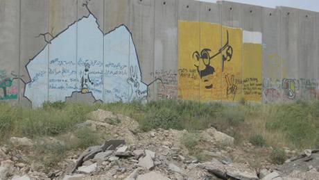 Banksy - graffiti  v Izraeli, 2005