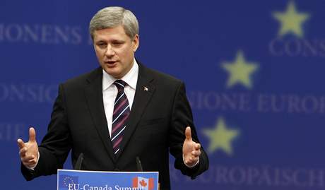 Kanadský premiér Stephen Harper na summitu EU-Kanada. (5. kvtna 2010)