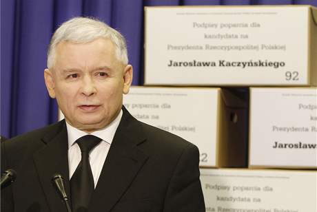 Kandidát na polského prezidenta Jaroslaw Kaczynski (6. kvtna 2010)
