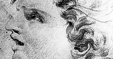 Jednou z kreseb v cenném sborníku je i studie hlavy od italského malíe Paola Paganiho.