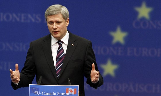 Kanadský premiér Stephen Harper na summitu EU-Kanada. (5. kvtna 2010)